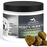 PetVitalityPRO Probiotics for Dogs with Natural Digestive Enzymes  4 Bill CFUs/2 Soft Chews  Dog Diarrhea Upset Stomach Yeast Gas Bad Breath Immunity Allergies Skin Itching Hot Spots  60 Count