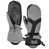 EXski -4℉ (-20℃) Waterproof Winter Gloves Warm 3M Thinsulate Ski Mittens for Cold Weather Snowboard Snowmobile Grey Large