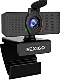 1080P Web Camera, HD Webcam with Microphone, Software Control & Privacy Cover, NexiGo N60 USB Computer Camera, 110-degree FOV, Plug and Play, for Zoom/Skype/Teams, Conferencing and Video Calling
