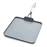 GreenPan Valencia Pro Hard Anodized Healthy Ceramic Nonstick 11" Griddle Pan, PFAS-Free, Induction, Dishwasher Safe, Oven Safe, Gray