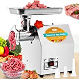 Newhai 1.3HP Commercial Meat Grinder, Electric Meat Grinding Machine, Heavy Duty Industrial Meat Mincer, Sausage Stuffer Grinding Plates Stuffing Tubes, Grinding Chicken Bones for Restaurant