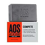 Art of Sport Body Bar Soap (2-Pack) - Compete Scent - Activated Charcoal Soap with Natural Botanicals Tea Tree Oil and Shea Butter - Energizing Citrus Fragrance - Shower + Hand Soap - 3.75oz…