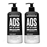 Art of Sport Daily Skin Lotion (2-Pack), Body Lotion for Dry Skin, Daily Moisturizer Repairs with Shea Butter, Aloe Vera, Vitamin B and E, Non-Greasy Feel, Fresh Scent, Dermatologist Tested, 13.5 oz