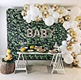 White Gold Balloon Garland Arch Kit for Party 16Ft Long Confetti Latex Balloons for Baby Shower Wedding Birthday Graduation Anniversary Party Background Decorations