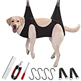 Guzekier Pet Dog Grooming Hammock Harness for Cats & Dogs, Dog Sling for Grooming, Dog Hammock Restraint Bag with Nail Clippers/Trimmer, Nail File, Pet Comb,Ear/Eye Care