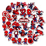 Spider Man Stickers for Child,Marvel Waterproof Vinyl Stickers for Laptop, Luggage, Skateboard, Water Bottle,Cars, Guitar, Phone, Water Bottles，Cute Trendy (35PCS)