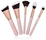 Pro Face Contour Brush Set - Synthetic Contouring Sculpting and Highlighting Kit - Cream Blush Powder Flat Nose Cheek Round Small Angled Fan Tapered Precision Kabuki Foundation Makeup Brushes