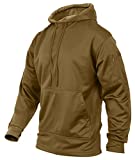 Rothco Conceal-Ops Hoodie  Tactical Hooded Sweatshirt  100% Polyester Moisture Wicking Fabric  Coyote Brown  L