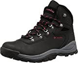 Columbia womens Newton Ridge Plus Waterproof Hiking Boot, Black/Poppy Red, 7.5 US