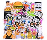 (50 pcs) Bob's Burger Stickers tv Show Creative DIY Stickers Funny Decorative Cartoon for Waterbottle Cartoon Hydro Flask Luggage Computer Notebook Phone Home Wall Garden Window Snowboard