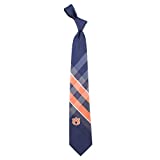 Auburn Grid Neck Tie with College Sports Team Logo