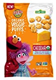 Earth's Best Organic Sesame Street Toddler Snacks Veggie Puffs 1.55 Oz Pack, Cheddar, 4 Count