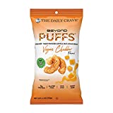 The Daily Crave Beyond Puffs, Vegan Cheddar, 4oz (Pack Of 8) Plant Based Protein Snack, Dairy & Soy Free, Gluten Free, Non-GMO, Vegan