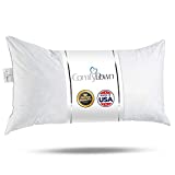 12x22 Decorative Throw Pillow Insert, Down and Feathers Fill, 100% Cotton Cover 233 Thread Count, Rectangle Pillow Insert - Made in USA
