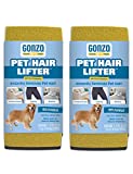 Gonzo Pet Hair Remover - 2 Pack - Lift and Remove Dog, Cat and Other Pet Hair from Furniture, Carpet, Bedding and Clothing