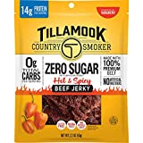 Tillamook Country Smoker Keto Friendly Zero Sugar Beef Jerky, Hot & Spicy, 2.2 Ounce