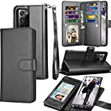Galaxy Note 20 Case, Galaxy Note 20 Wallet Case, Luxury Cash Credit Card Slots Holder Carrying Folio Flip PU Leather Cover [Detachable Magnetic Hard Case] Kickstand for Samsung Galaxy Note20 [Black]