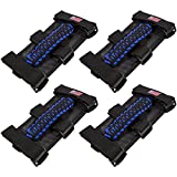 4 x Roll Bar Grab Handles Grip Handle for Jeep Wrangler YJ TJ JK JKU JL JLU Sport Sahara Freedom Rubicon Unlimited X Gladiator JT 1955-2022 UTV ATV Premium Paracord US Flag (Blue)