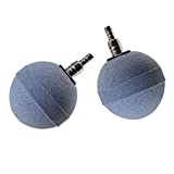 AQUANEAT Large Air Stone, 2" Gray Bubble Ball,Aerator Oxygen Diffuser, Air Pump Accessories for Aquarium, Fish Tank, Hydroponics, 2 Pack