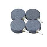 AQUANEAT 4 Pack Air Stone, 1.5 Inch Air Stone Disc, Aerator Bubble Diffuser, Air Pump Accessories for Hydroponics, Aquarium Fish Tank