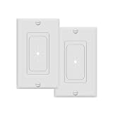 TOPGREENER Flexible Rubber Wall Grommet Insert with Decorator Wall Plate, Pass Through Plate for Low-Voltage Cables, Size 1-Gang 4.50" x 2.75," Polycarbonate Thermoplastic, TG8901-2PCS, White, 2 Pack