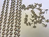 decotacks Upholstery Nails/Tacks Trim, 10 Pcs of 1.1 Yards Long Strips, can Cover 11 Yards (Nickel (Silver Like), 7/16in (11MM)) DX0511NI-S1M