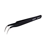 LASHVIEW Eyelash Extension TweezersVetus Anti-static ESD Curved Pointed Perfect Craft Fine Angled Removal Stainless Steel Tip Curved Tweezers For Profissional Grafting False Eyelash Extension