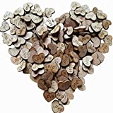 200pcs Rustic Wooden Love Heart Wedding Table Scatter Decoration Crafts Children's DIY Manual Patch