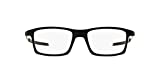 Oakley Men's OX8050 Pitchman Rectangular Prescription Eyeglass Frames, Satin Black/Demo Lens, 53 mm