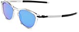 Oakley Men's OO9439 Pitchman R Round Sunglasses, Polished Clear/Prizm Sapphire, 50 mm