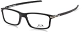 Oakley Men's OX8092 Pitchman Carbon Rectangular Prescription Eyeglass Frames, Satin Black/Demo Lens, 55 mm