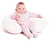 Nursing Pillow, White Breastfeeding Pillows, Made of Soft Cotton Cover and Breathable Filling, Infant Feeding Support Pillow for 0-12 Months, Multi-Functional & Portable Support Cushion for Travel