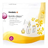 Medela Quick Clean MicroSteam Bags, Sterilizing Bags for Bottles Breast Pump Parts Eliminates 99.9 of Common Bacteria Germs Disinfects Most Breastpump Accessories, Yellow, 12 Pack