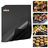 4 Pack Large Oven Liners for Bottom of Electric Gas Oven Heavy Duty,Reusable Nonstick Baking Mats Heat Resistant Outdoor BBQ Grill Mats Oven Mats, Stove Guard Stove Top Protector (16 x 24 Inch)