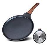 Vinchef Nonstick Crepe Pan, 11inch Skillet Pan for Dosa Tawa Omelette Tortillas Crispy Pancake, Griddle Pancake Pan, PFOA FREE and Induction Compatible