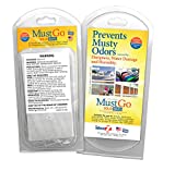 MustGo Solid Bars - Controls, Removes and Prevents Musty Odors in Closets, Basements, Attics, Sheds and Storage Units - Unscented (2 Pack)