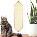 Wall Mounted Cat Scratcher, Natural Sisal Cat Scratching Post, Vertical Scratch Pad for Indoor Cats and Kittens, Modern Cat Wall Furniture (22 x 6 inches)