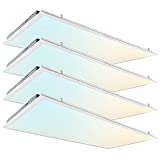 Luxrite 2x4 FT LED Light Panel, 40/50/55W, Color Temperature Selectable 3500K | 4000K | 5000K, Dimmable Drop Ceiling Lights, 5000/6250/6875 Lumens, IC Rated, UL Listed, 120-277V, DLC Premium (4 Pack)