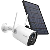 Security Cameras Wireless Outdoor, 2K Solar Camera Security Outdoor with Spotlight & Siren, AI Detection Wireless Cameras for Home Security, 3MP Color Night Vision/2-Way Talk/Compatible with Alexa