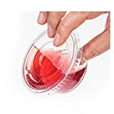 GOLDEN APPLE, 3.25-Ounce Clear Plastic Jello Shot Souffle Cups with Lids, Sampling Cup (50 Sets)