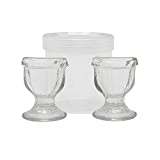 Transparent Glass Eye Wash Cup - Effective Eye Rinse and Cleansing – Eco-Friendly, Non-Reactive, Safe and Comfortable (Set of 2)