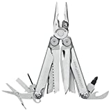 LEATHERMAN, Wave Plus Multitool with Premium Replaceable Wire Cutters, Spring-Action Scissors and Nylon Sheath, Built in the USA, Stainless Steel
