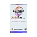 Custom Building Products 381 Polyblend Pbg 7-4 Sanded Tile Grout, Box, No Bright, Solid Powder, 7 lbs, White