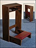 Church Travel Wood Folding Prayer Kneeler Walnut Finish