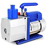 7 CFM Rotary Vane Vacuum Pump (7CFM,1/2HP,5 Pa,110V/60Hz,250ml Oil Capacity) for HVAC/Auto AC Refrigerant Recharging, Wine Degassing, Milking, Medical, Food Processing etc