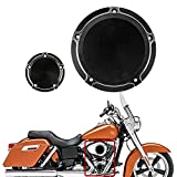 OXMART Derby Cover Timer Point Cover 5 Hole Modified Engine Clutch Side Cover Fit for Harley Davidson 1999-2014 Twin Cam Touring Sportster Road King Street Electra Glide FLHR FLHX FXST Dyna (Black)