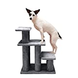 Furhaven Steady Paws Multi-Step Pet Stairs for High Beds & Sofas - Gray, 3-Step