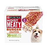 Purina Moist & Meaty Dry Dog Food, Burger with Cheddar Cheese Flavor - 36 ct. Pouch (00038100330482)