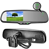 Master Tailgaters 10.5" OEM Rear View Mirror with 4.3" LCD Screen + Compass & Temperature | Rearview Universal Fit Mount | Auto Adjusting Brightness LCD | Anti Glare | Full Original Mirror Replacement