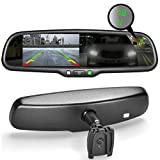 Master Tailgaters 10.5" OEM Rear View Mirror with 4.3" LCD Screen + Dimming + Compass & Temperature | Rearview Universal Fit | Auto Adjusting Brightness LCD | Anti Glare | Original Mirror Replacement